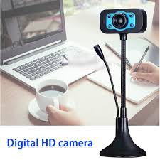 Webcam  VCAM độ phân giải 640p có micro phone - 4 đèn led trợ sáng (nhiều màu)- Hình Ảnh Đẹp Rõ Nét