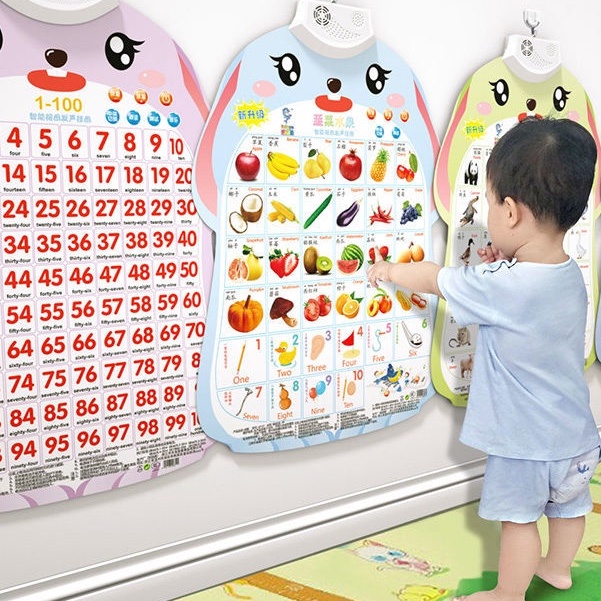 ♥ AINIbabe ♥ Bộ tranh học, bảng con vật cho bé treo tường, bộ tranh động vật, bảng chữ cái treo tường cho bé từ 0, 1, 2,