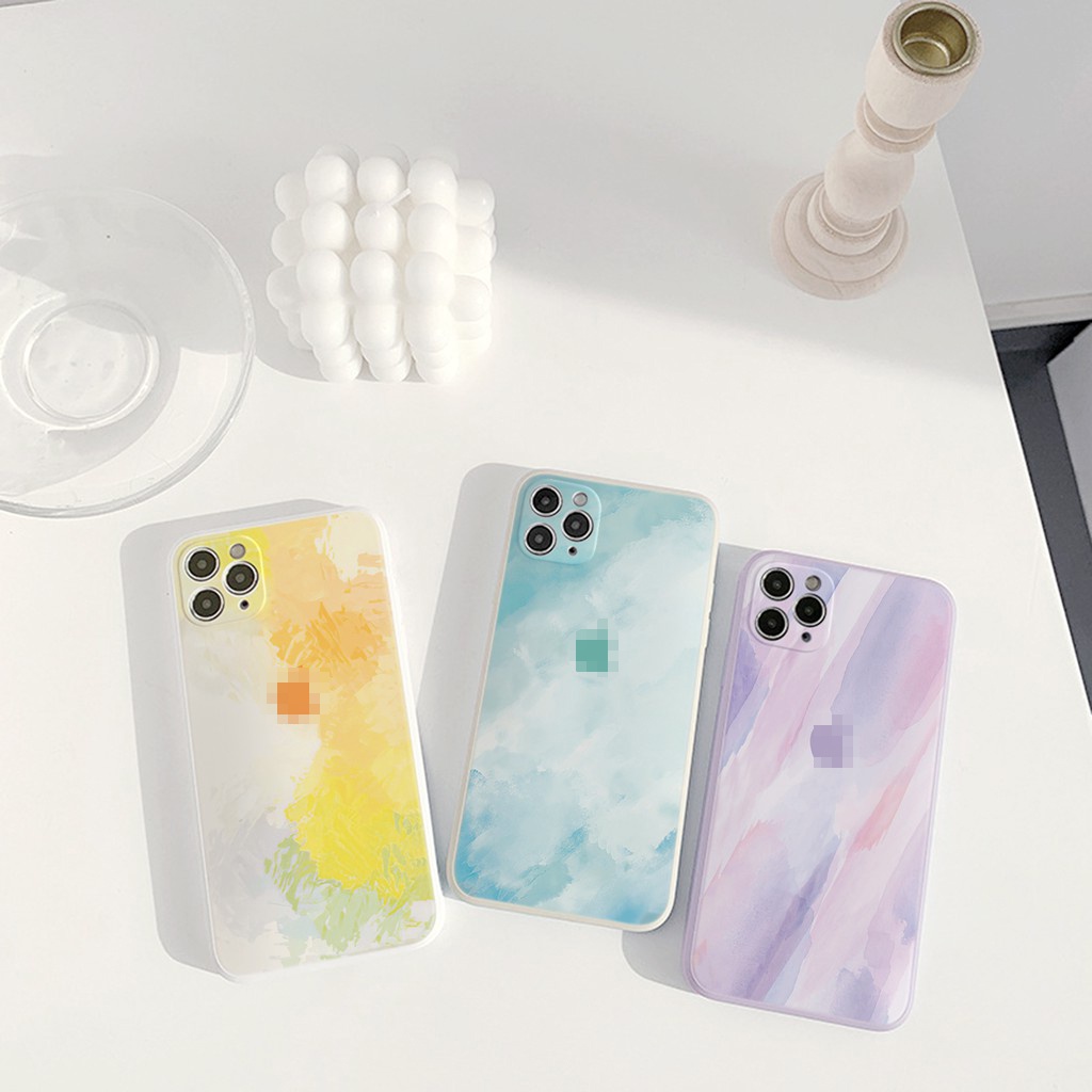 Ốp lưng iphone màu sắc cạnh vuông 5/5s/6/6plus/6s/6splus/7/7plus/8/8plus/x/xr/xs/11/12/pro/max/plus/promax