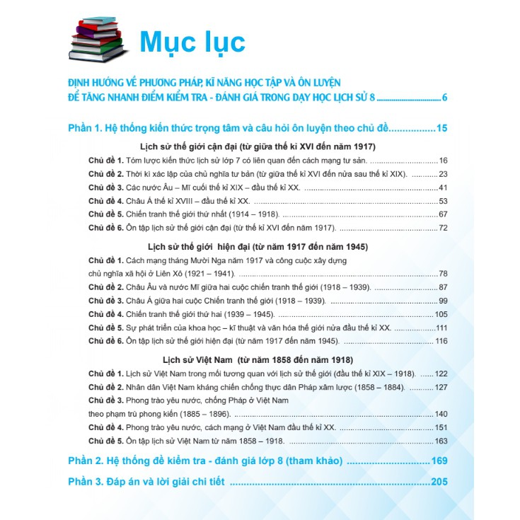 Sách - Sách Bí quyết tăng nhanh điểm kiểm tra Lịch sử 8