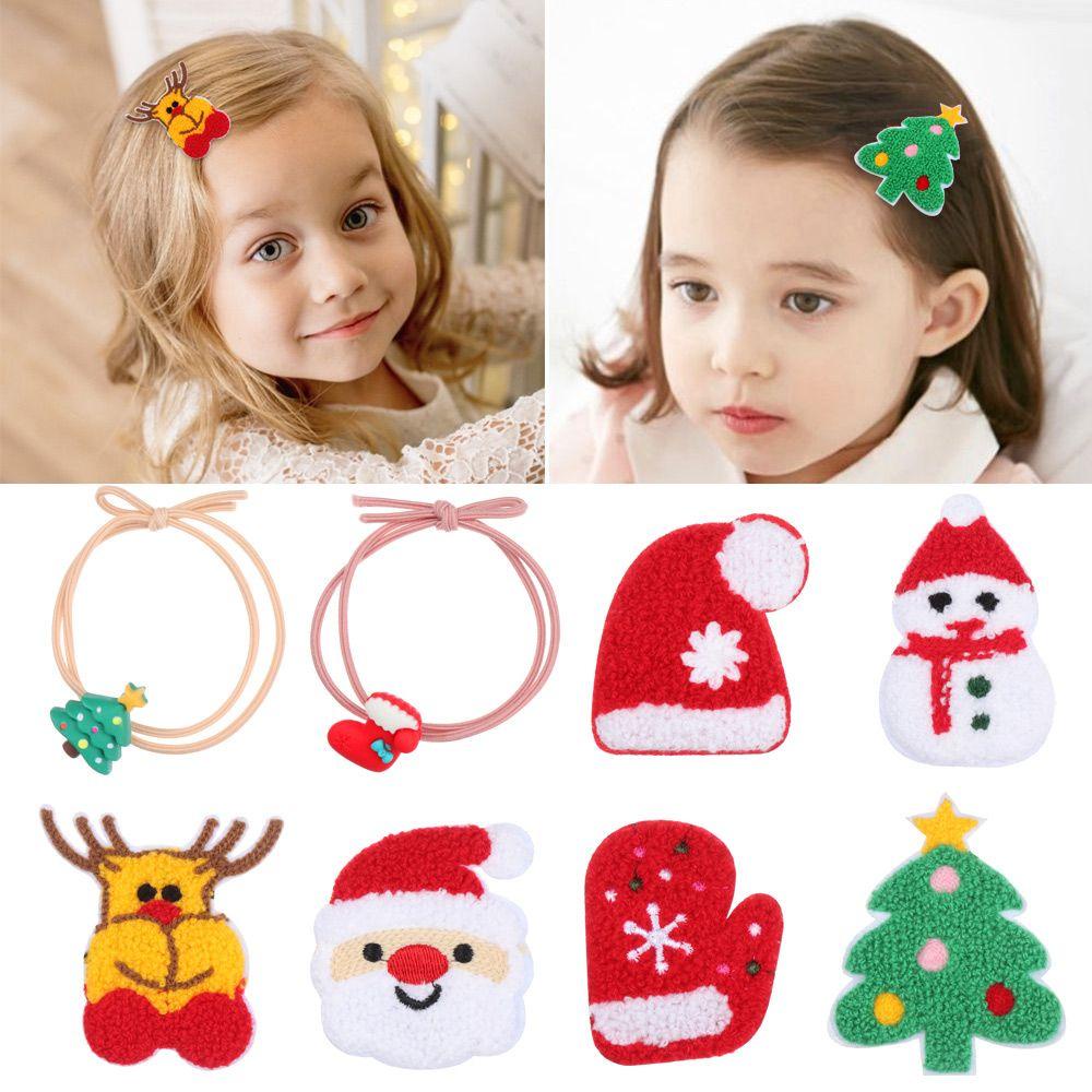 1 Dây Cột Tóc Phong Cách Giáng Sinh Dễ Thương Cho Bé Gái