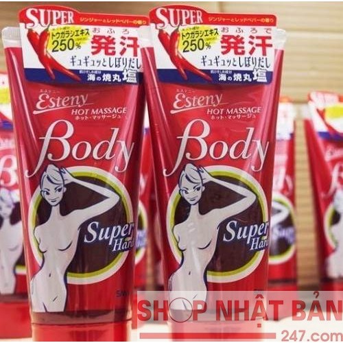 KEM TAN MỠ BỤNG UTENA ESTENY HOT BODY MASSAGE GEL SANA 240g Nhật Bản