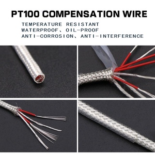 Dây bù PT100 Dây tín hiệu được bọc thép mạ bạc Teflon 2 lõi 3 lõi 4 lõi 6 lõi cáp nối dài cảm biến nhiệt điện trở