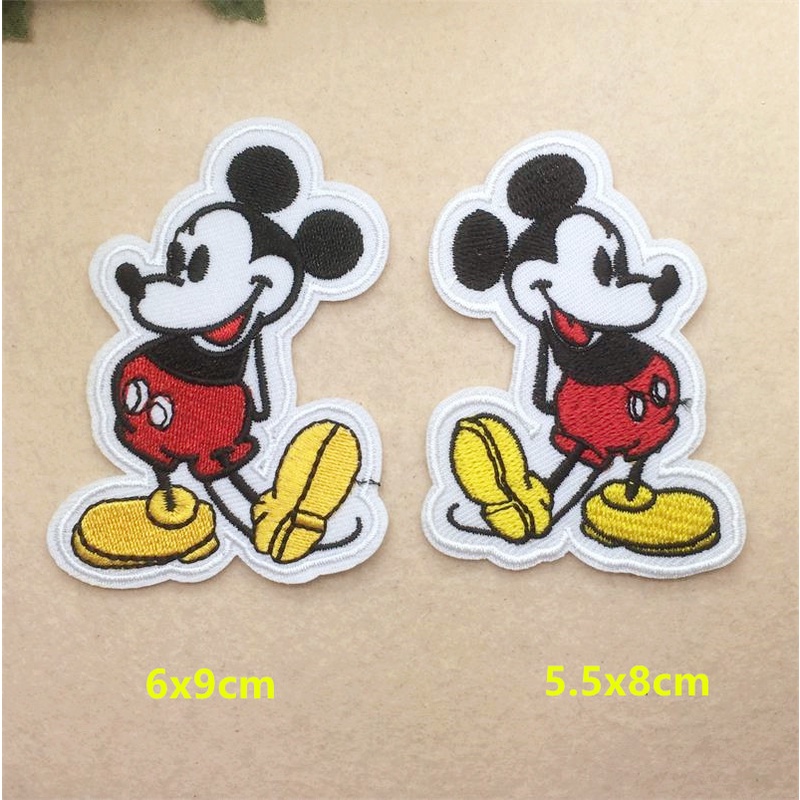 Miếng Dán Ủi Thêu Hình mickey minnie Trang Trí Quần Áo diy