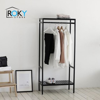 TỦ TREO QUẦN ÁO THÔNG MINH 2 TẦNG MÀU ĐEN - SHELF HANGER 2F - TỦ ÁO- TỦ QUẦN ÁO- ROKY STORE