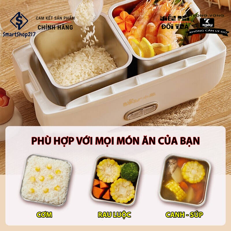 Hộp Cơm Cắm Điện Bear DFH-B17K2, DFH-C15H1 Dung Tích 1.5 Lít - Bảo Hành 12 Tháng