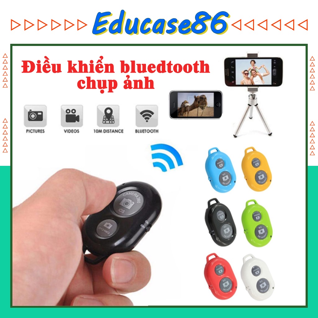 Điều khiển chụp ảnh bluetooth chụp ảnh từ xa, remote chụp ảnh điện thoại Educase86