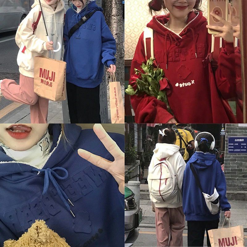 ST52/22 Áo hoodie tai gấu form rộng 🐻