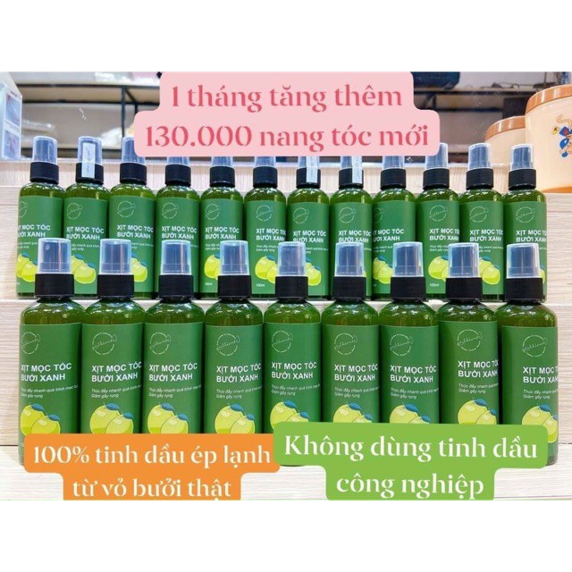 Xịt mọc tóc giảm gãy rụng Bưởi xanh 100ml hiệu quả