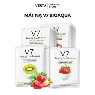 Mặt na giấy V7 - mask dưỡng trắng da cấp ẩm Toning Youth V7 Bioaqua
