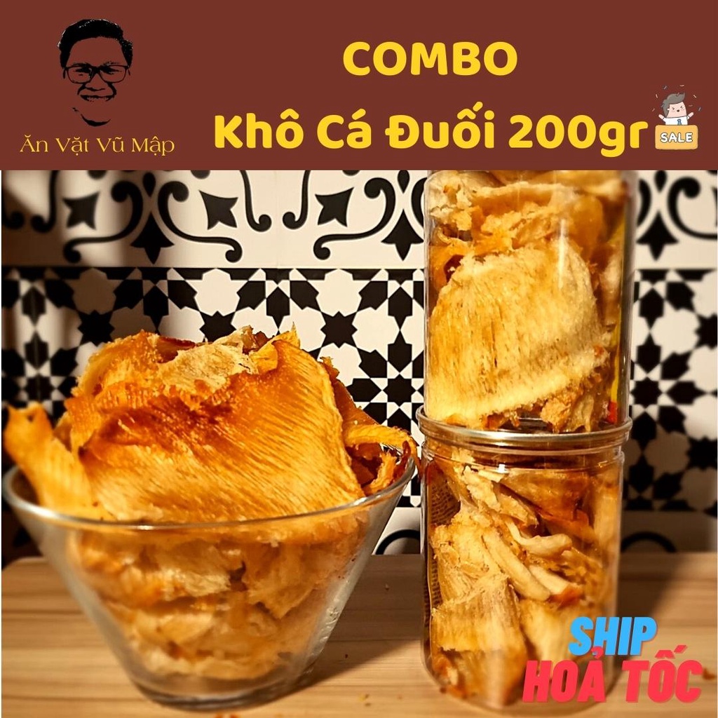 [ANVATVUMAP - NHÀ LÀM 100%] COMBO 2 Hộp Khô Cá Đuối 200gr Loại Ngon Vị Đậm Đà