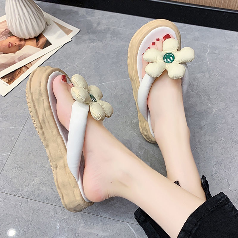 Oeggeo shop Dép Xỏ Ngón Đế Dày Hình Xương Quai Hoa Thời Trang Cho Nữ