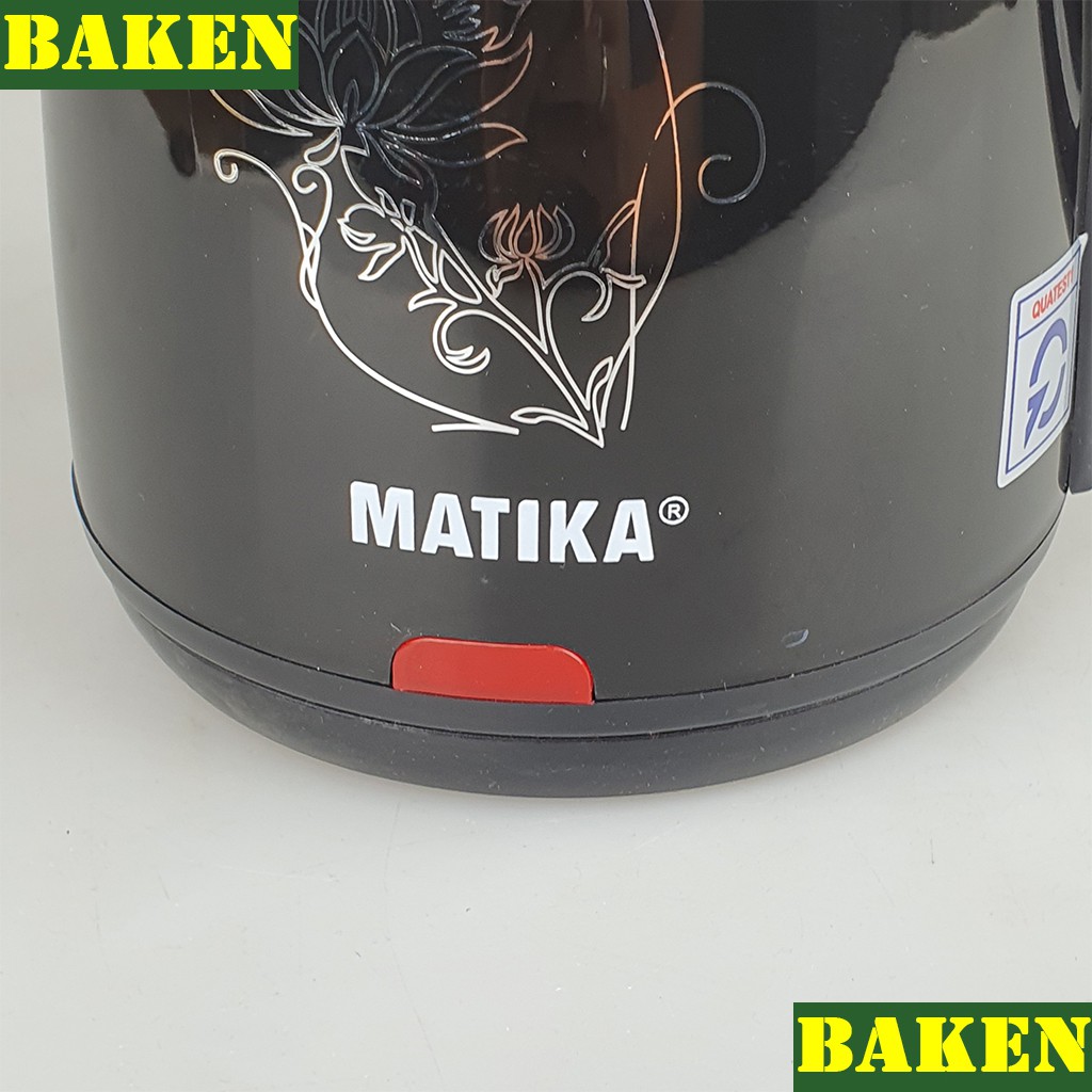 Ấm Siêu Tốc Inox 2 Lớp MATIKA MTK-20 - Bình Đun Nước Siêu Tốc - BAKEN