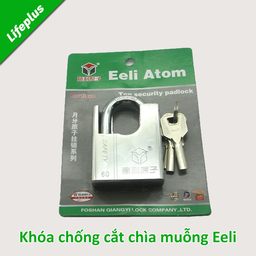 Khóa chống cắt chìa muỗng thép trằng không gỉ Eeli Atom