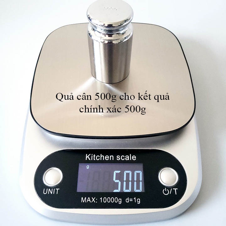 Cân tiểu ly điện tử nhà bếp mini định lượng 1g - 5kg làm bánh độ chính xác cao kèm 2 viên pin AAA