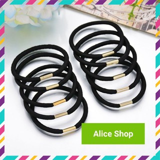 Dây chun buộc tóc, dây thun buộc tóc đen trơn kiểu dáng Hàn Quốc