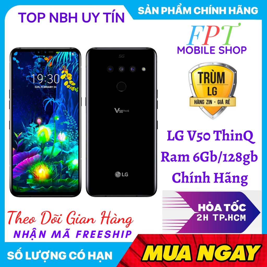 Điện Thoại LG V50 ThinQ Hàn 5G (bản 3 camera) Ram 6G/128G mới Hàng HẢNG - Chiến PUBG/Free Mượt | BigBuy360 - bigbuy360.vn