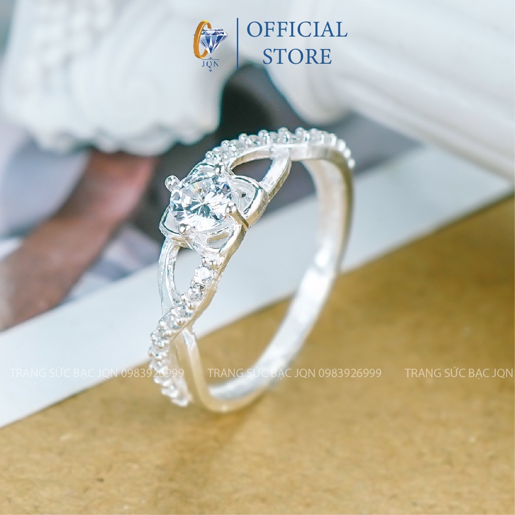Nhẫn Bạc Thật JQN Mẫu Mới Mặt Hoa N30