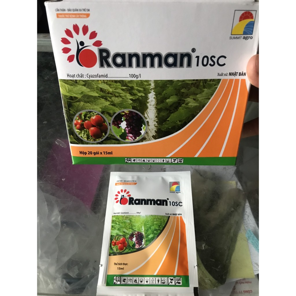 Thuốc trừ bệnh chuyên dùng cho nho, cà chua & dưa chuột Ranman 10SC