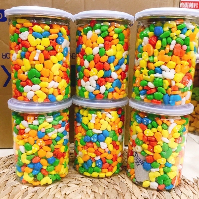 Kẹo C Trái cây đóng lon pét 500gr