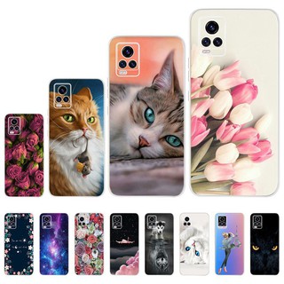 Ốp Điện Thoại Silicon Mềm Hình Hoa Tulip Etui Cho Vivo V20 V20 Se 20 Se V2022 V2025 Vivov20 V20Se