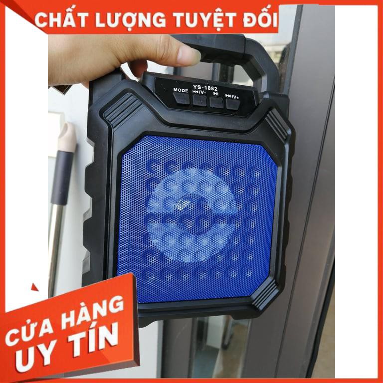 Freeship- Loa Bluetooth xách tay YS-1882 có FM, thẻ nhớ, USB, AUX. đèn led đổi màu
