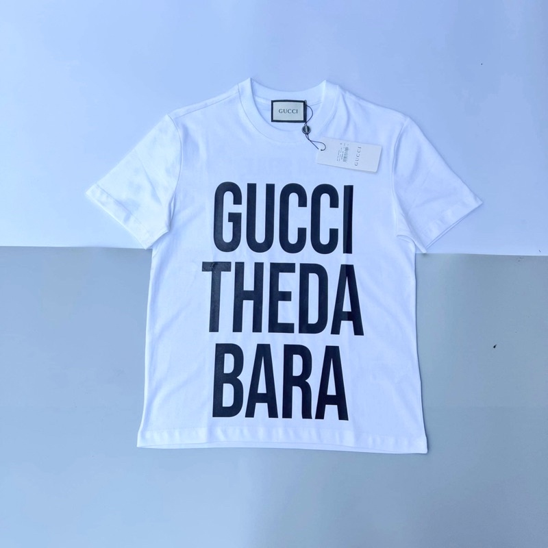 Áo Phông Nam Nữ Gucci Bara In Chữ Ngực . Áo Cộc Tay Phom Ulisex Tay Lỡ Nam Nữ From Rộng N789