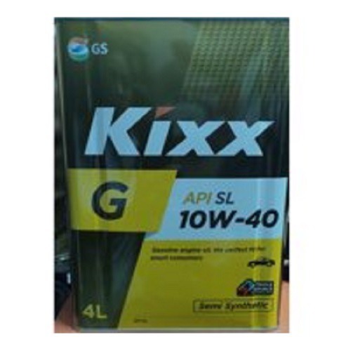 Dầu động cơ xăng Kixx G SL 10W40 4L thùng thiếc hợp cho động cơ xăng bốn thì giúp động cơ tăng tuổi thọ khi sử dụng.