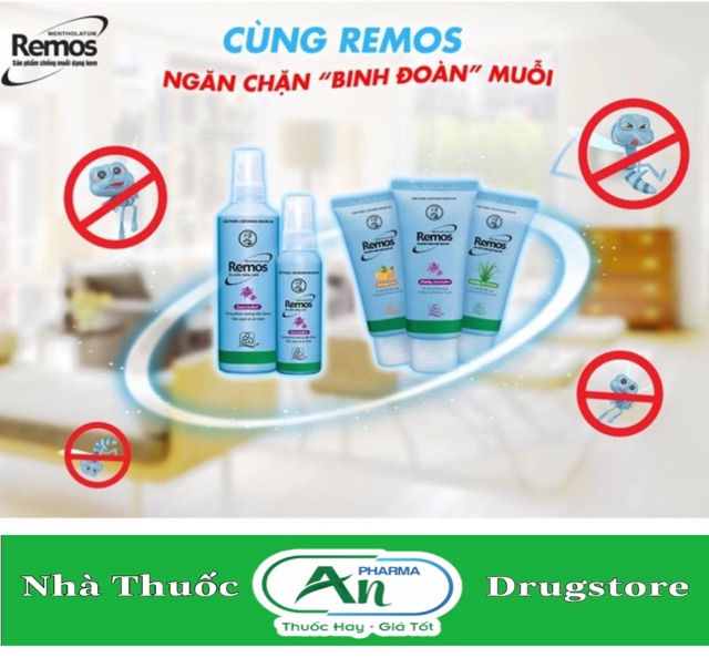 Xịt chống muỗi hương hoa  Remos  (60ml)