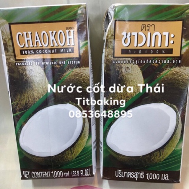 Nước cốt dừa thái Chaokoh hộp 1lit