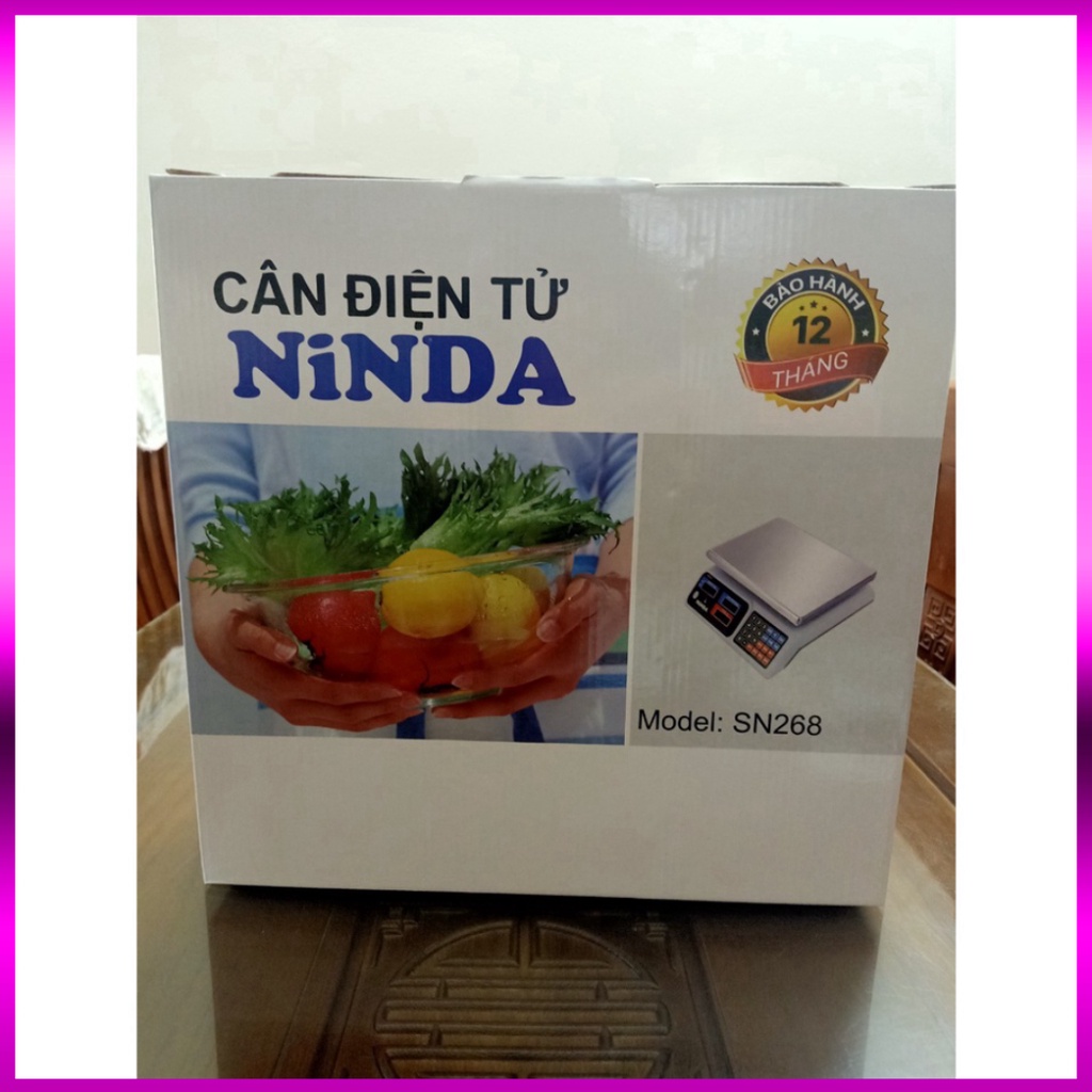 Cân Điện Tử Tính Tiền 30kg NINDA SN268, Cân Tính Tiền 2 Mặt Đồng Hồ, Cân Thực Phẩm Bán Hàng