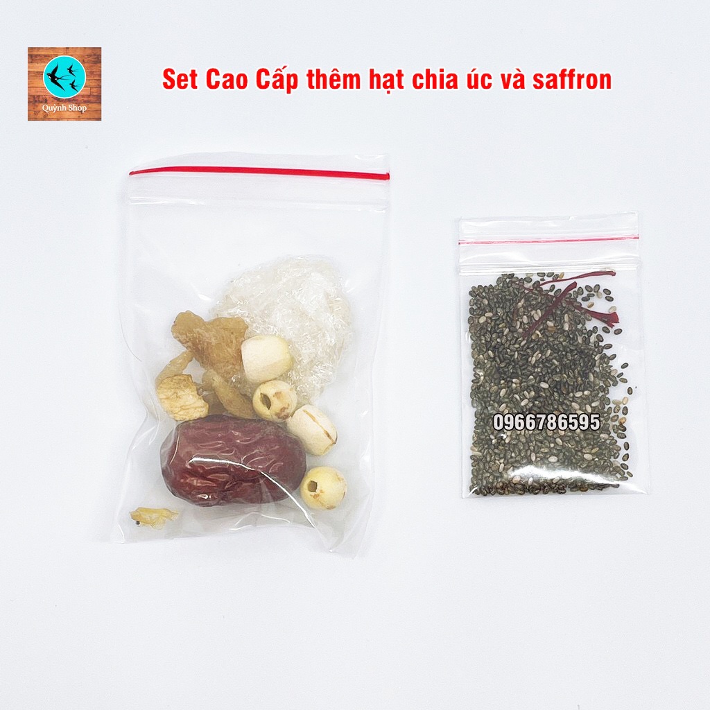 Set yến sào baby chia sẵn tặng kèm hũ và đường phèn chưng tại nhà