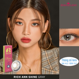 Kính áp tròng 1 ngày màu xám tây Shine Gray ANN365, lens cận cao cấp đeo 24H thoải mái