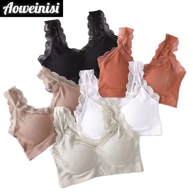 Áo ngực thiết kế theo phong cách thể thao có viền ren dành cho nữ