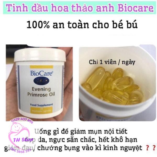 [DATE MỚI] Tinh Dầu Hoa Anh Thảo Biocare Hàng Chính Hãng Hộp 30 Viên