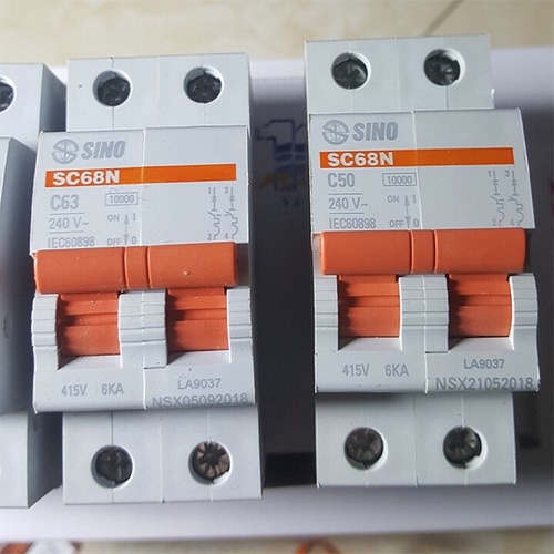 Aptomat Sino Vanlonk 1 Pha Và 2 Pha 16A Đến 63A, Át Sino 1 Cực Và 2 Cực 16c, 20c, 32c, 40c, 50c, 63c.