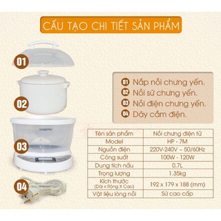 Nồi chưng Yến Homepro HP-7M