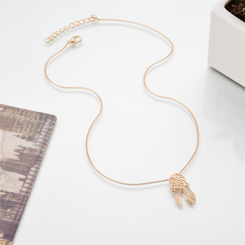 Dây Chuyền Mặt Hình Dream Catcher Phong Cách Cổ Điển