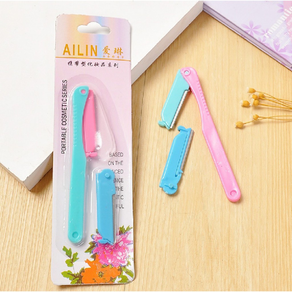 Dao cạo lông mày gấp gọn cực an toàn và tiện dụng. hàng chính hãng cao cấp.