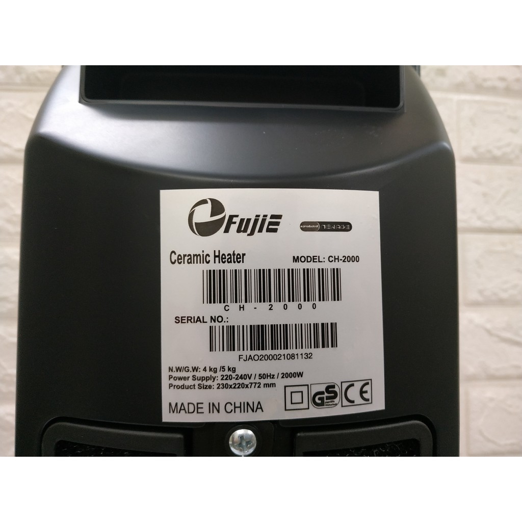 Quạt Sưởi Ceramic Để Sàn FujiE CH-2000 - Hàng Chính Hãng