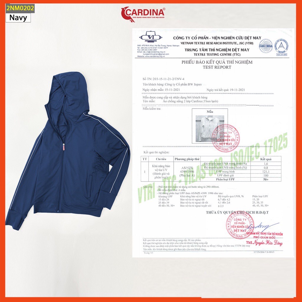 Áo chống nắng nam cao cấpCARDINA 2 lớp chất thun lạnh mát viền thể thao chống tia UV thiết kế lưới tản nhiệt chống nóng