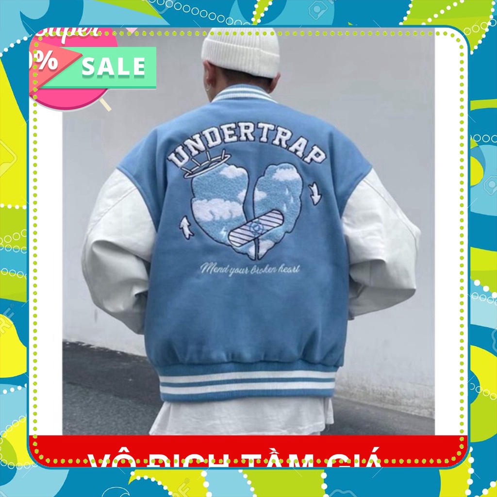 Áo Bomber Jacket Nỉ Lót nỉ Ngoại Hình in UNDERTRAP  hoodie_drew1996