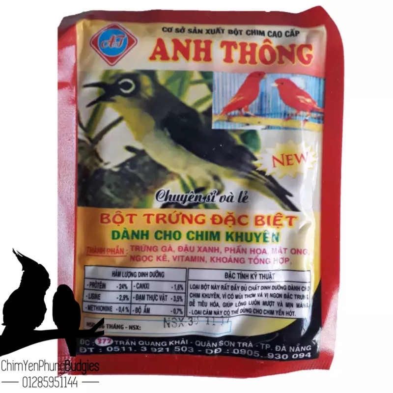 Combo 5 Gói Thức Ăn Chim Vành Khuyên Anh Thông 50g - Cám Chim Khoen