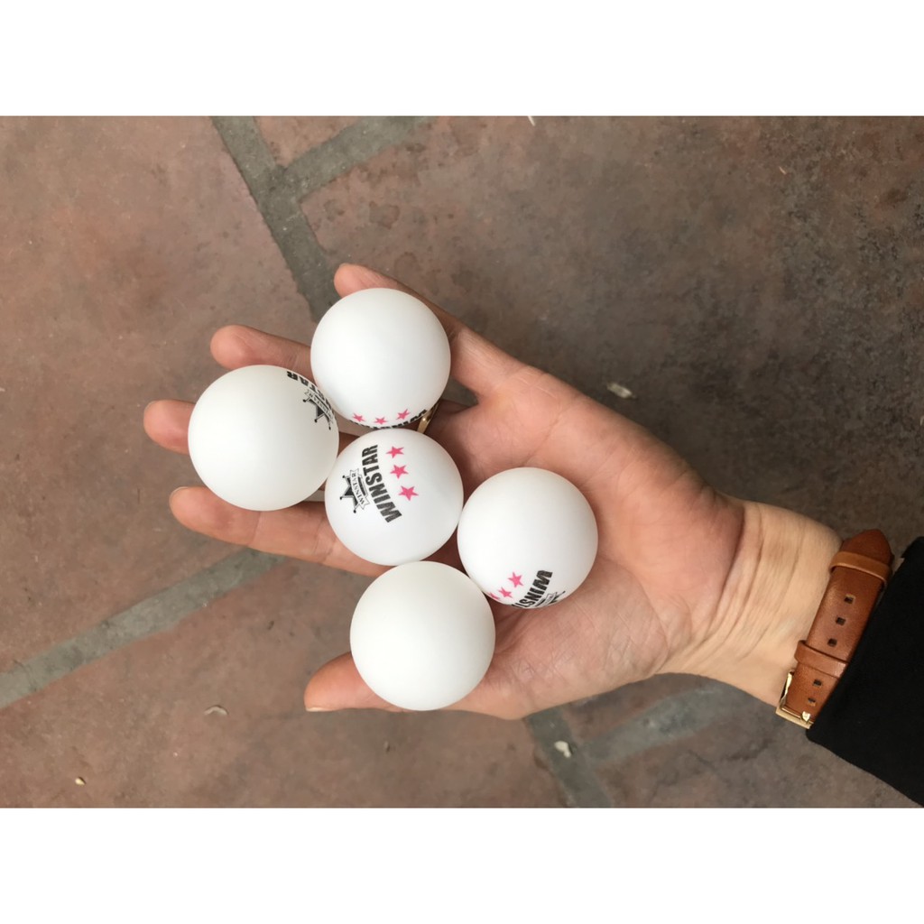 Combo 50 quả bóng bàn tập luyện Winstar (2 màu trắng và vàng) hàng chính hãng