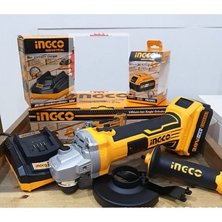 Máy mài góc dùng pin Lithium - ion 20V -100mm ingco CAGLI1001( không kèm pin sạc)