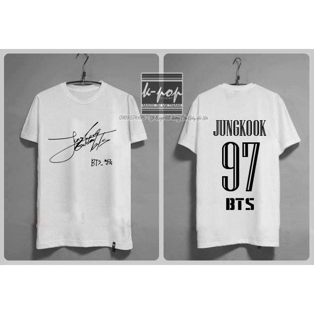 Áo Phông BTS chữ ký Jungkook