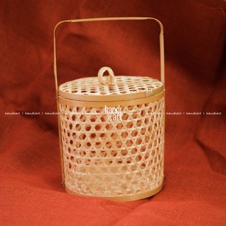 Giỏ tre tròn cao có nắp, Giỏ quà tết