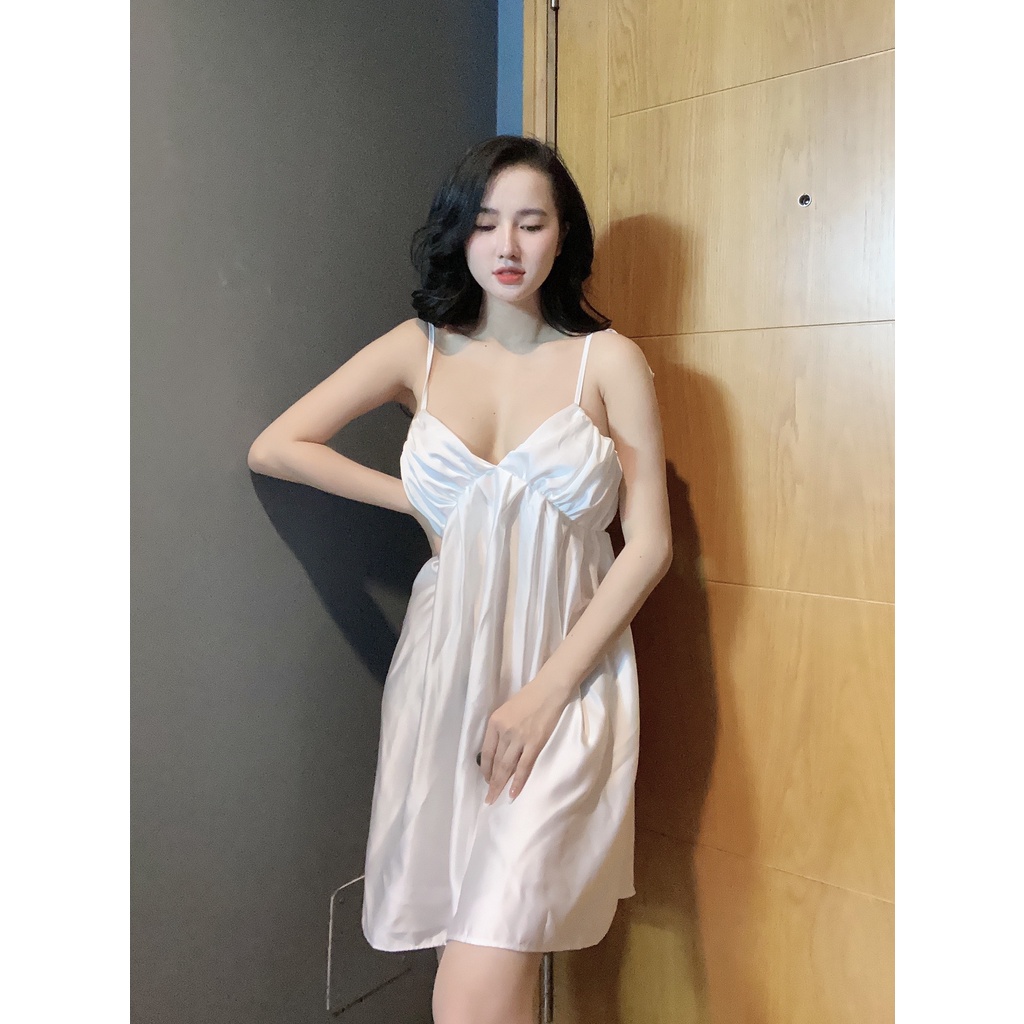 Đầm ngủ nữ sexy ren quyến rũ gợi cảm satin cao cấp mềm mịn thoáng mát LA23 - Lavian | BigBuy360 - bigbuy360.vn