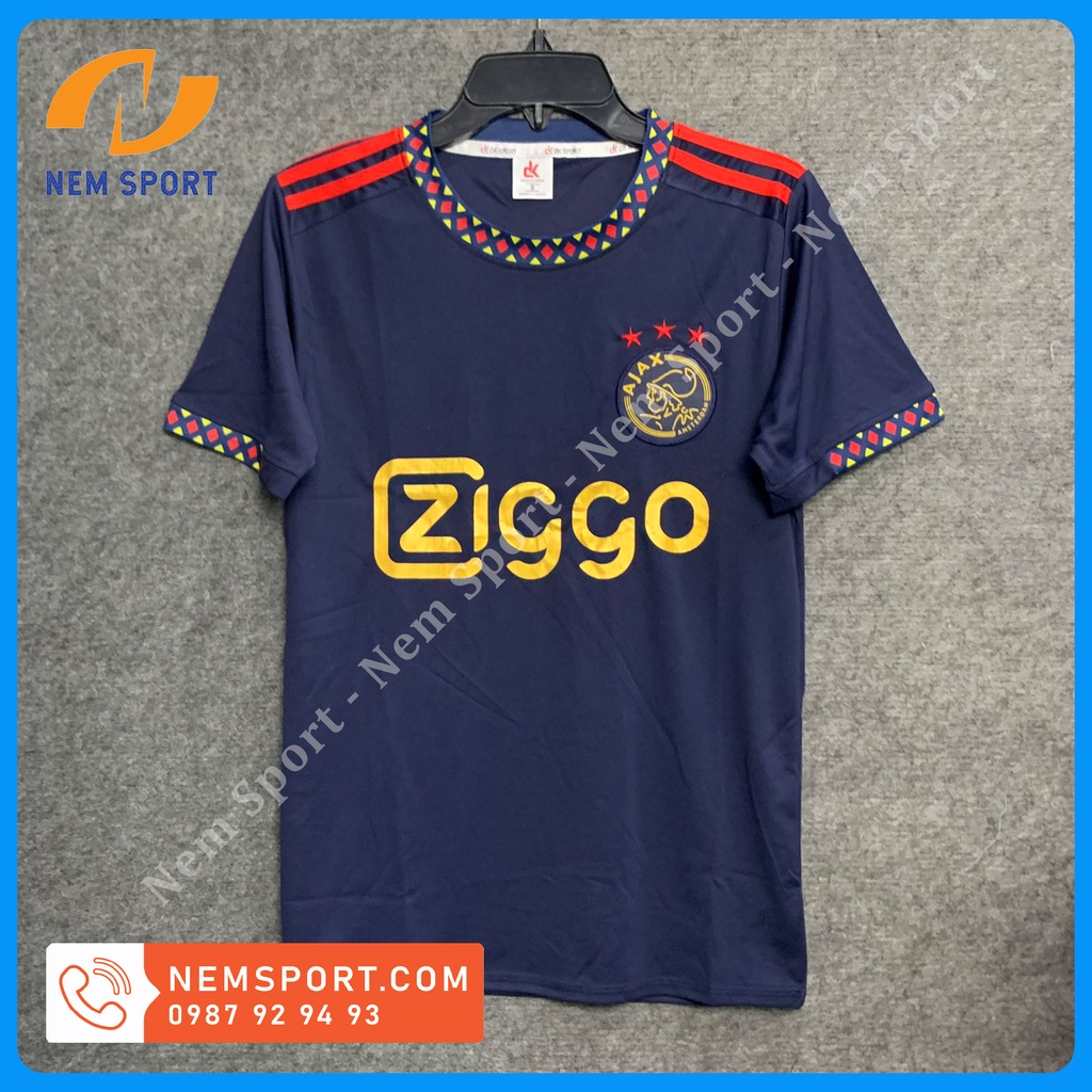 Quần Áo Đá Banh CLB Ajax Xanh Đen Sân Khách 2022