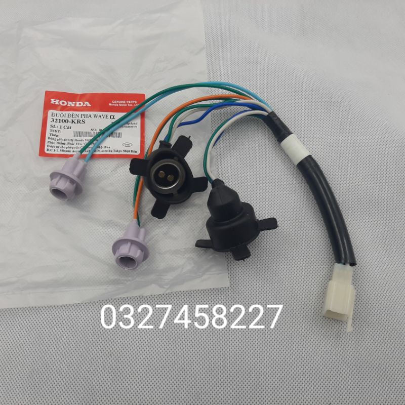 Dây điện đuôi đèn pha xe Wave Alpha, ZX, Future 1 zin